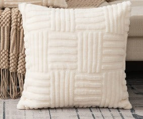 Japandi Kussensloop I sneeuwvlok velvet voor luxe interieur