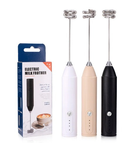 Oplaadbare elektrische melkschuimer (USB) – melkopschuimer + oplaadkabel voor cappuccino & latte