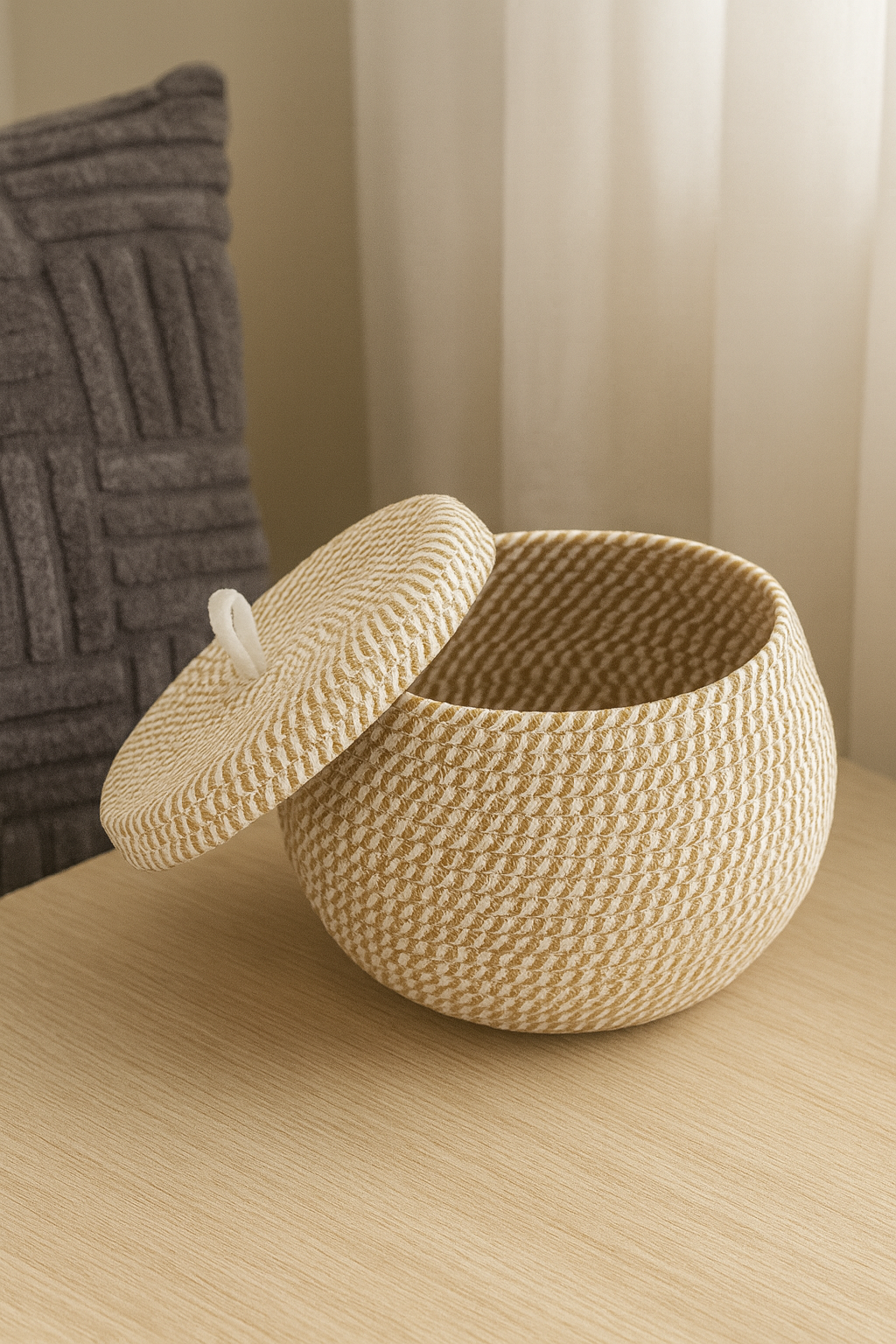 Japandi opbergmand (13  x 20cm) – minimalistische organizer, naturel