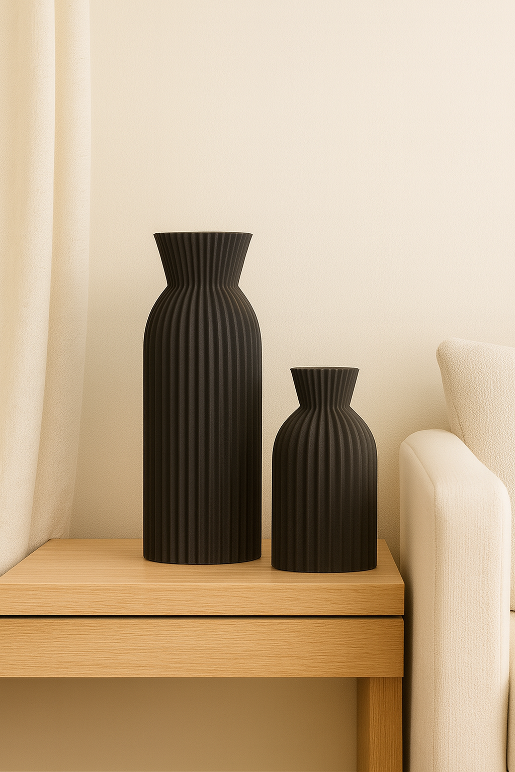 Livideco Duo vaas – 2 stuks, hoogwaardig kunststof (beschikbaar in 2 kleuren)