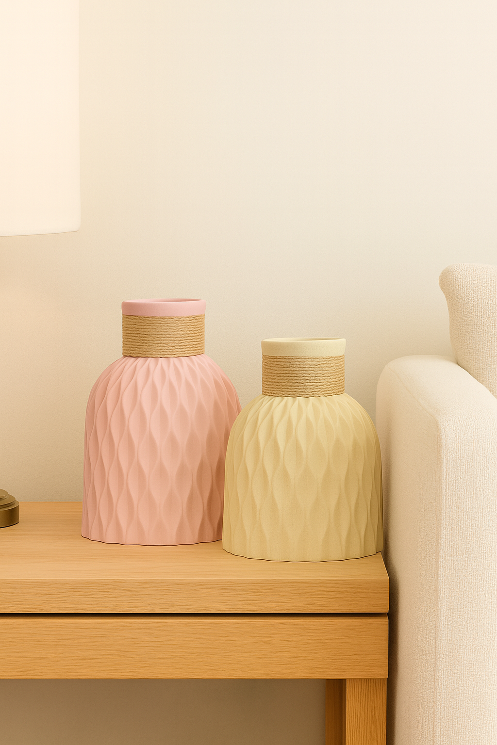 Livideco Lena vaas – 15 × 12 cm, hoogwaardig kunststof