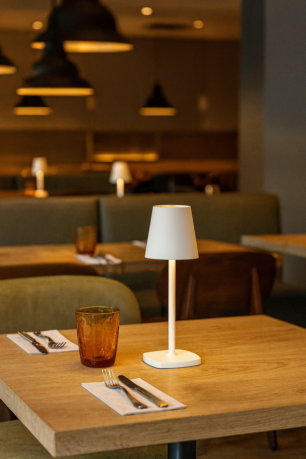 Livideco retro tafellamp – 28 × 10 cm, USB-C, 7 kleuren