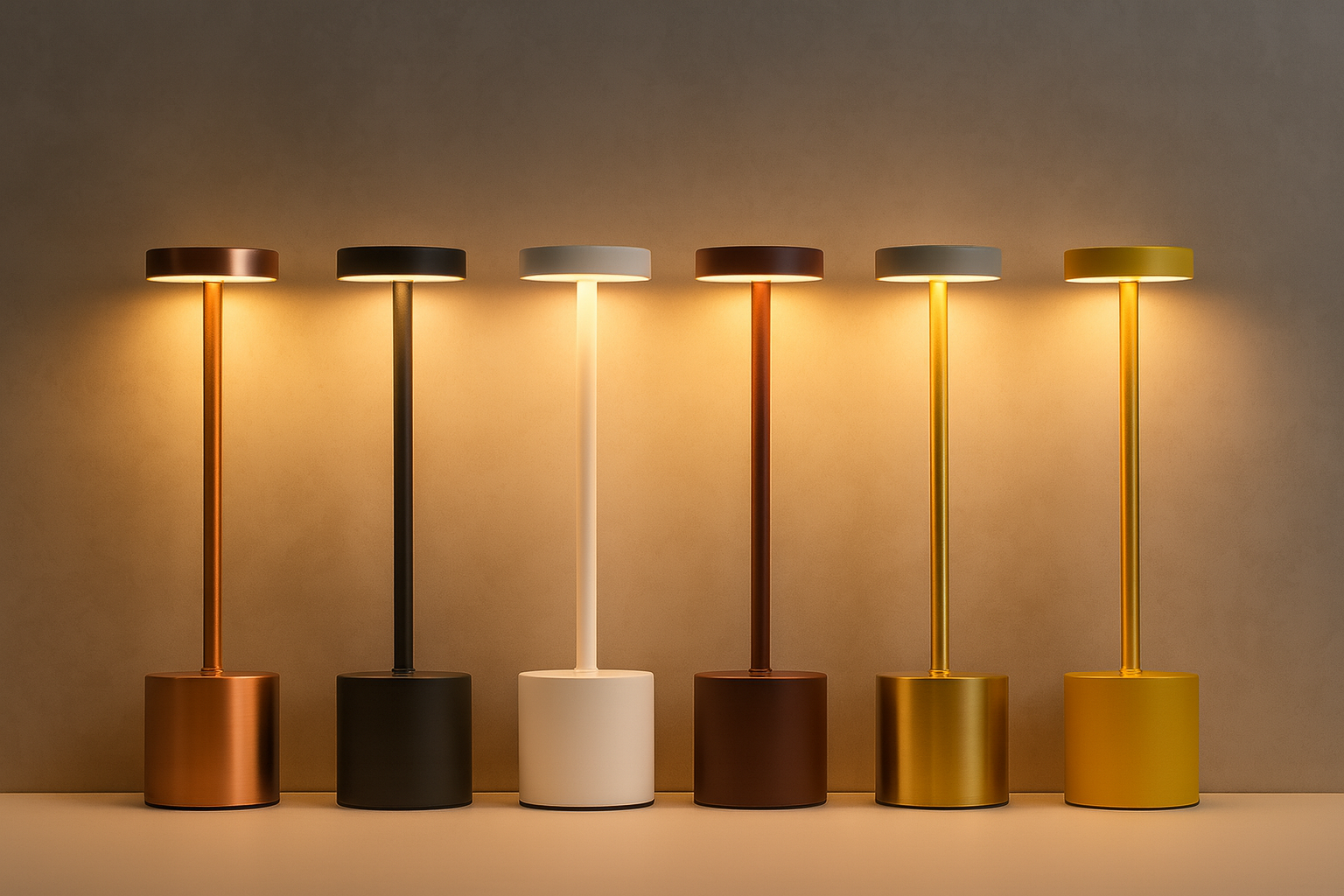 Livideco Linea tafellamp – 34 × 8 cm, USB-C, metaal & acryl (5 kleuren)