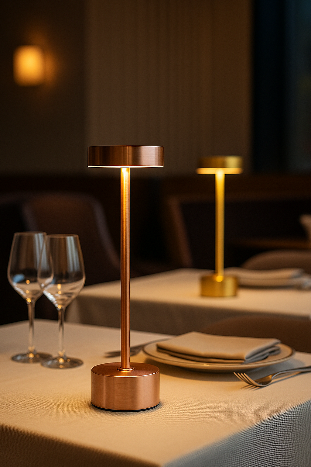 Livideco Linea tafellamp – 34 × 8 cm, USB-C, metaal & acryl (5 kleuren)