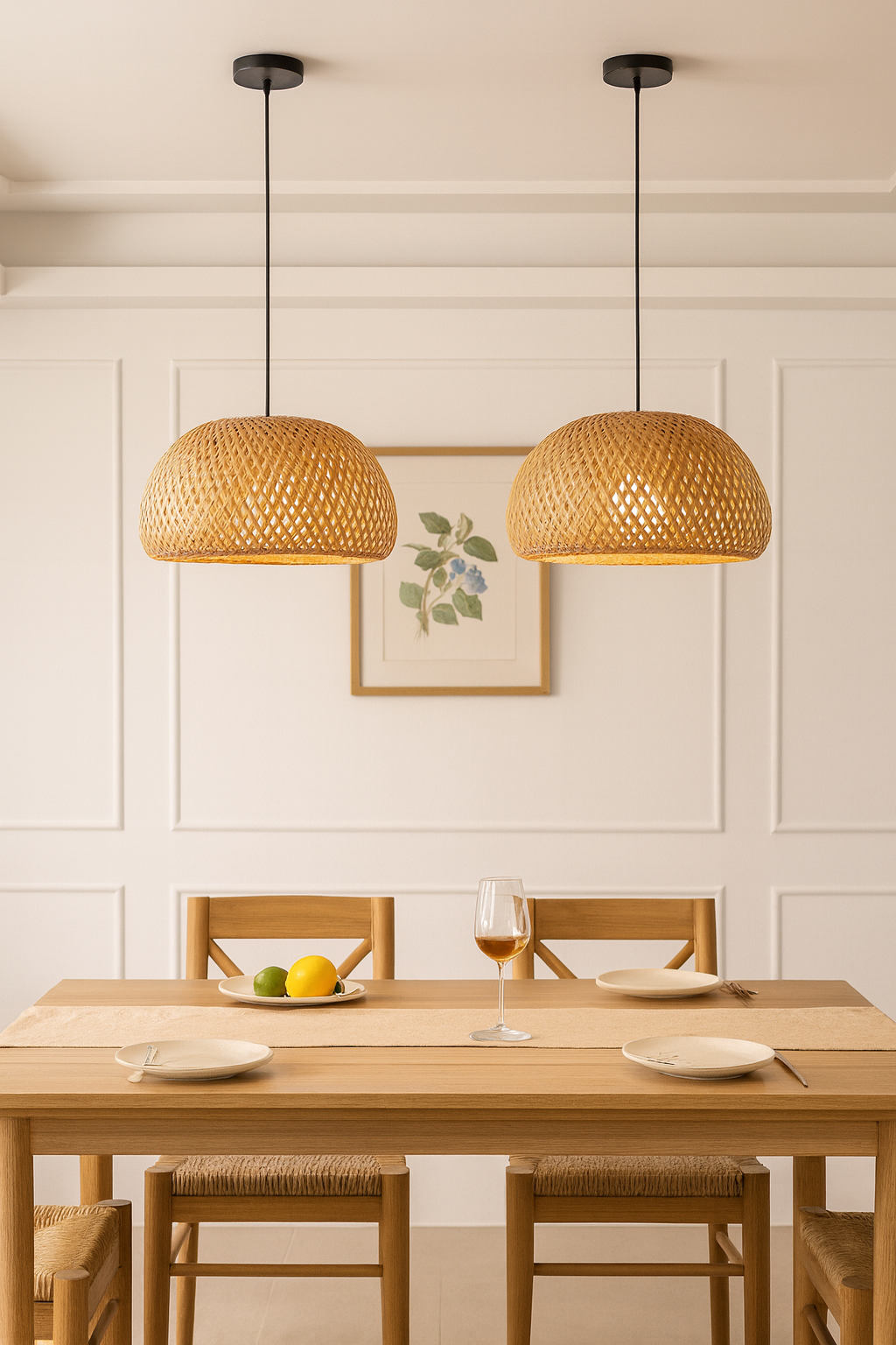 Bamboe lampenkap Ø29 × 16 cm – Bohemian