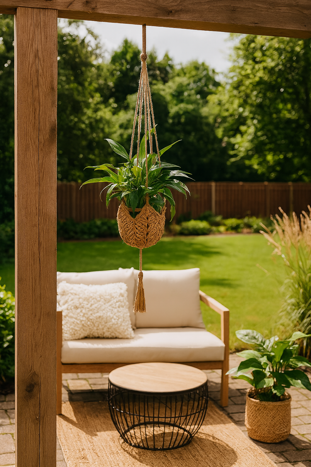 Macramé plantenhanger – 90 cm - boho deocatie