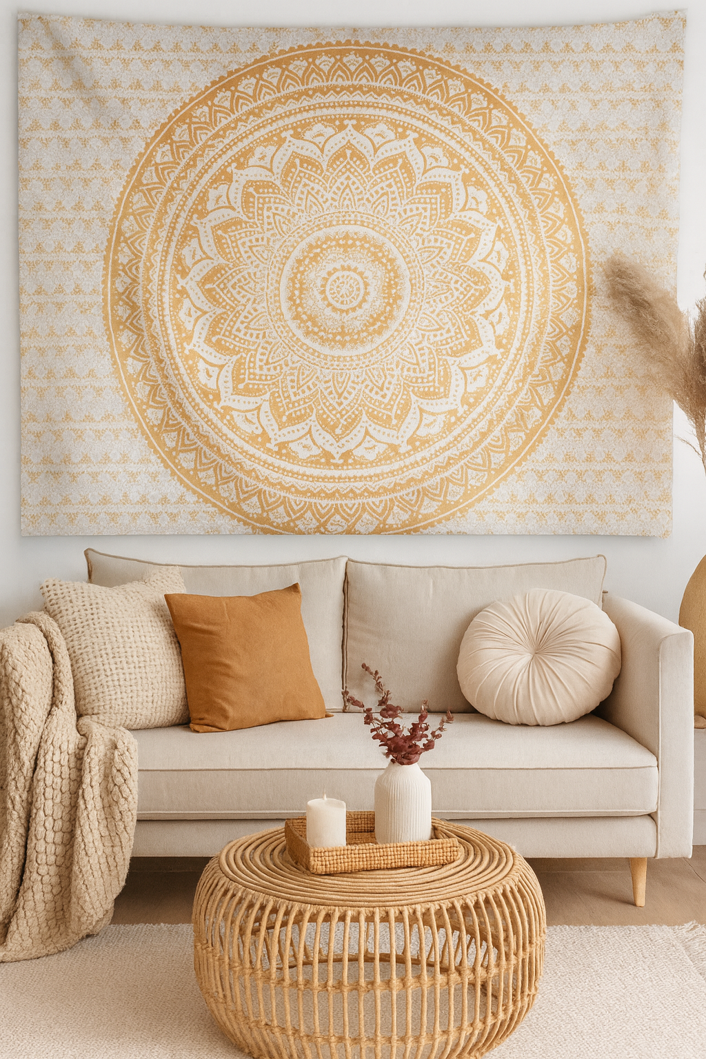 Mandala wandkleed 1 × 1,5 m – polyester wandtapijt