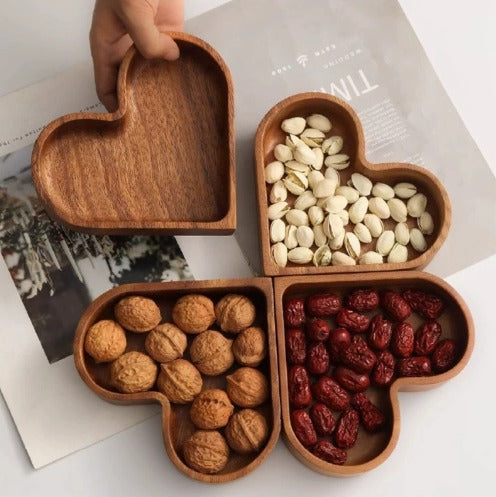 Houten Hartvormig Dienblad – 17 x 16 x 3 cm