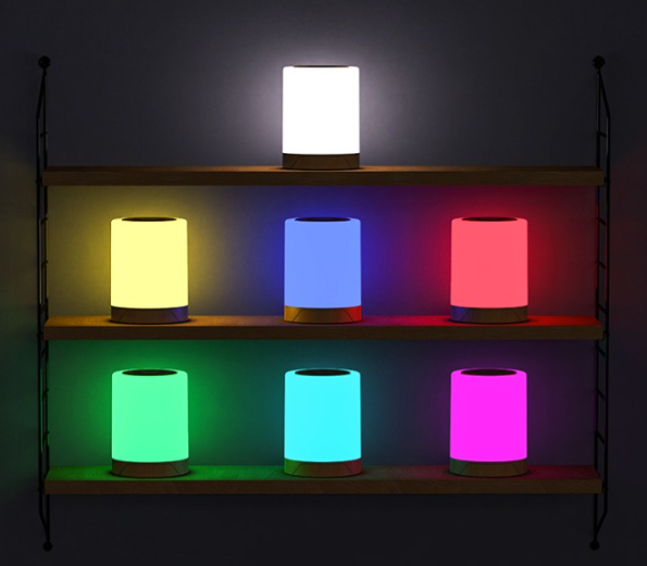 Compacte tafellamp met zacht diffuus licht voor sfeer en comfort