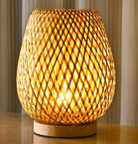 Duurzame Bamboe Tafellamp met warm, sfeervol licht