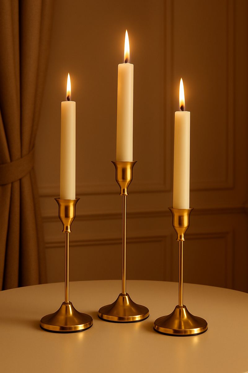 Kandelaar – 3 kleuren – 16x7 / 19x7 / 22x7 cm (kaarsenhouder)